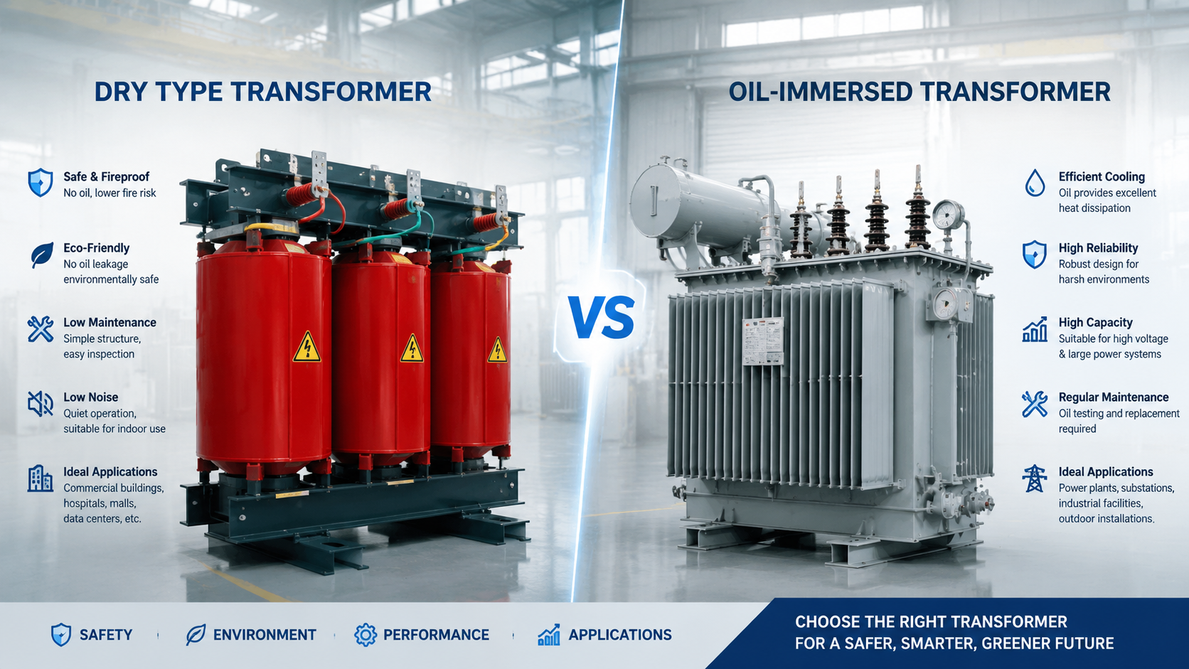 Dry Type Transformer vs Oil Type Transformer: Comparing the Differenes